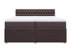 Calmetop bed base with mattress, dark brown, 200x200 cm, 47578RVTI