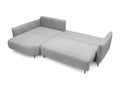 Corner sofa - with L-shaped sleeping function and storage compartment - grey velvet - left-hand side - Calmetop 43791IYTY