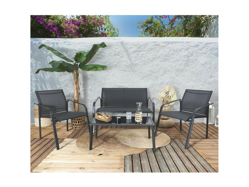 Calmetop - 4-Piece Garden Furniture Set, Anthracite Grey 35699ZFUH