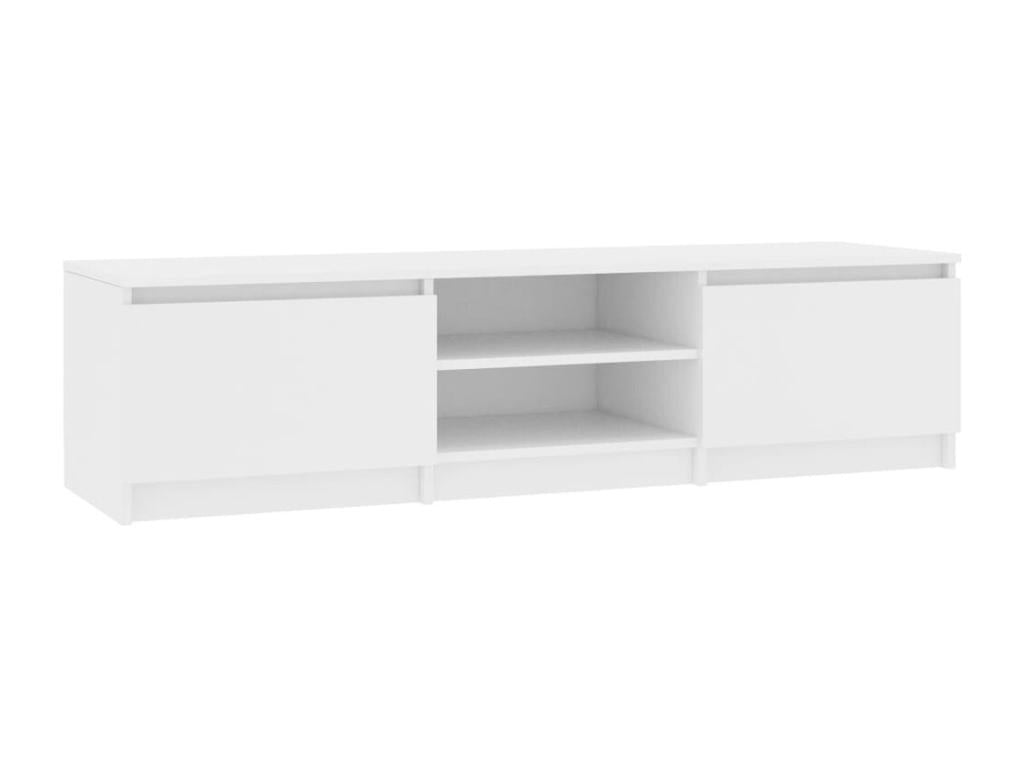 White TV stand 140x40x35.5 cm Engineered wood 94880AWDR
