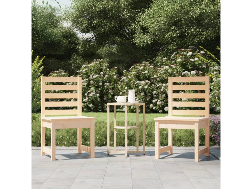Garden chairs, set of 2, 50x48x91.5 cm, solid pine wood, 55280NJLR