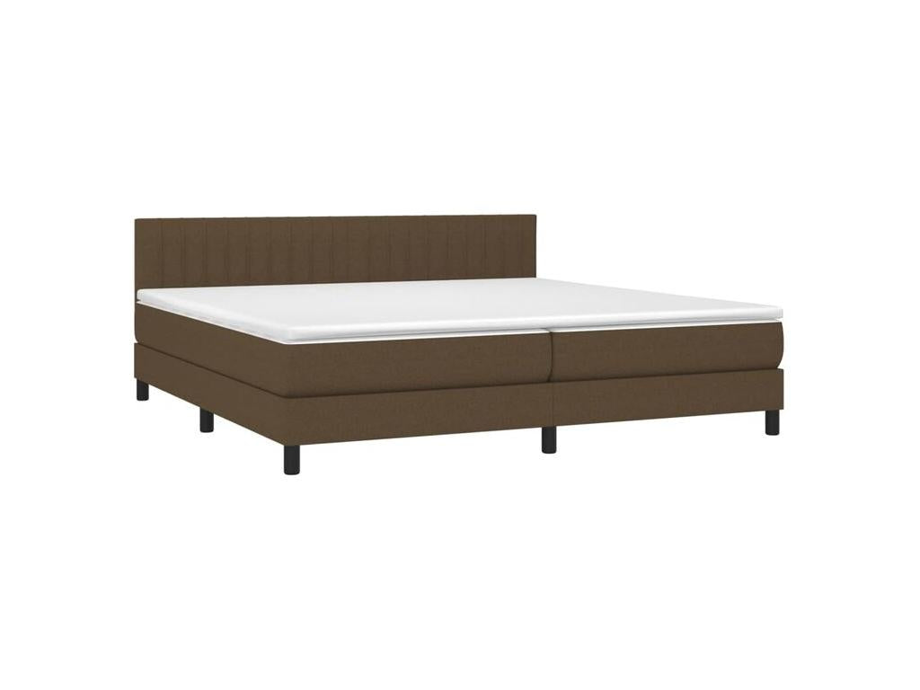 Calmetop bed base with mattress and LED, dark brown, 200x200 cm, 83023ZNSX