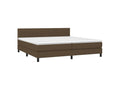 Calmetop bed base with mattress and LED, dark brown, 200x200 cm, 83023ZNSX