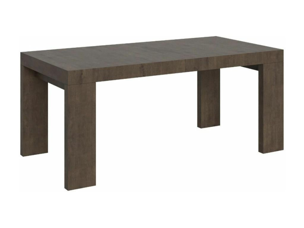 Nidchicshop extendable rectangular table (180 to 284cm) in dark wood - 4-legged stand 03834KNYD