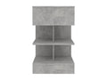 2-piece bedside tables, concrete grey, 40x35x65 cm, 63823VBXO