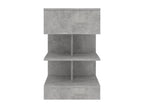 2-piece bedside tables, concrete grey, 40x35x65 cm, 63823VBXO