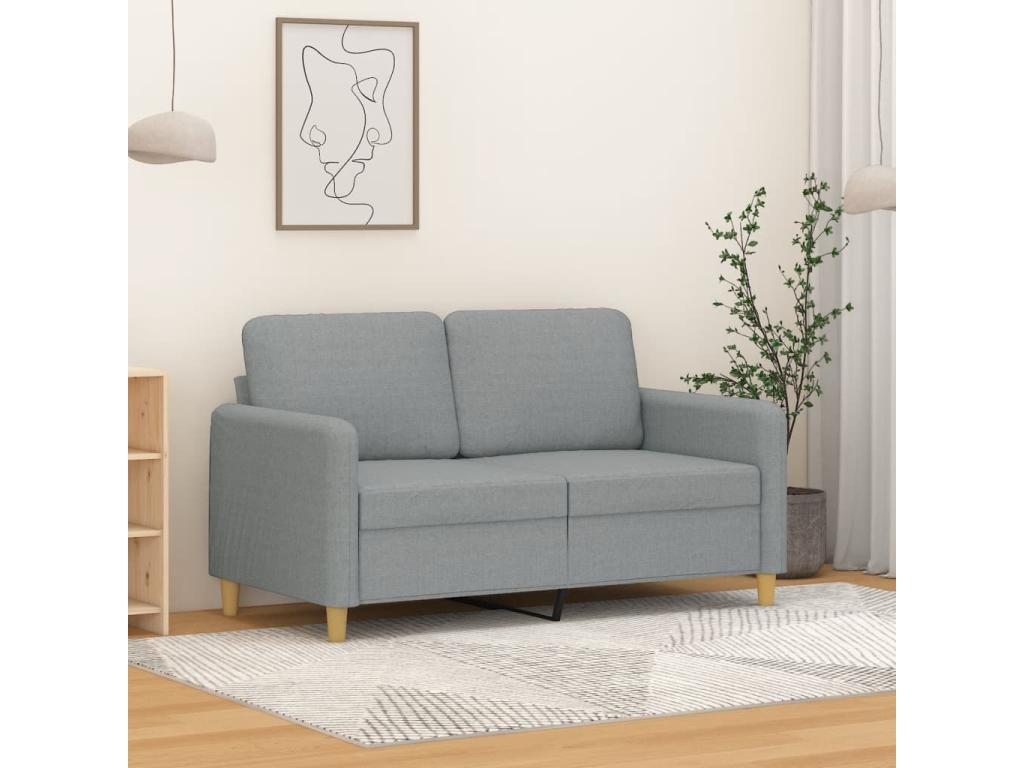 2-seater sofa, light grey, 120 cm, fabric, 80303FHRY