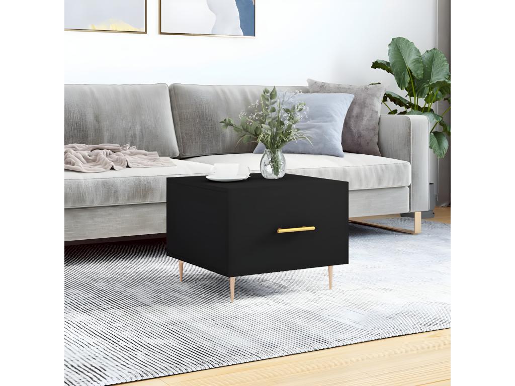Coffee table, black, 50x50x40 cm, engineered wood, 50762OXLE