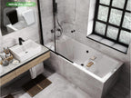 Rectangular white built-in bathtub - FREE headrest - Nidchicshop - 170x75 cm 06579VDFH