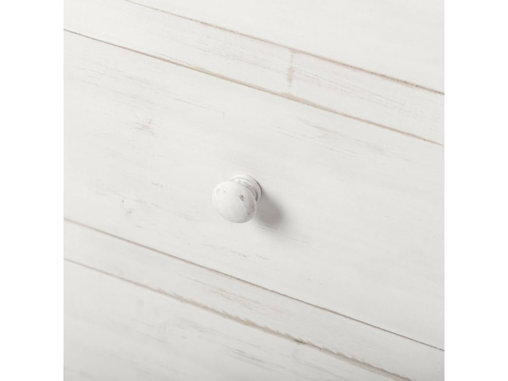 Bedside table with 3 drawers in white-washed wood, 35x62 cm - Nidchicshop 32022QOTH