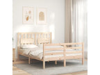 Bed frame with solid wood double headboard 22445ETDO