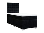 Nidchicshop bed base with mattress, black, 90x190 cm, fabric, 19635LWOA