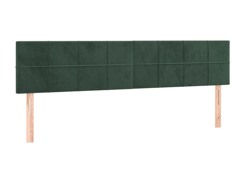 Dark Green LED Headboard 180x5x78/88 cm Velvet 43930WOTP