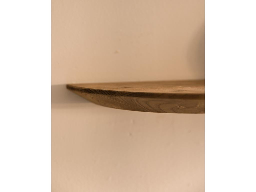 Round shelf in aged driftwood 60x3.2cm - Nidchicshop 60478DNRY