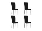 Set of 4 Black Velvet Dining Chairs 98936FQSP