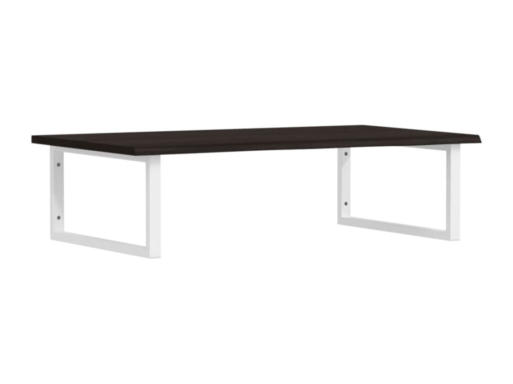 Wall-mounted washbasin shelf in steel and solid oak wood 97606FKCR