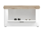 Calmetop bench, 1 door slam, matte white oak decor. 08363IBDE
