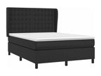 Calmetop bed base with black 140x200 faux leather mattress 81347PJXV