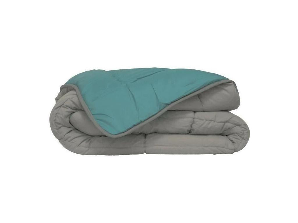 Calmetop Microfiber Duvet 400g/m2 Calmetop - 200x200 cm - Pebble Grey and Lake Green 04507XZVL