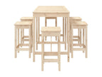 7-piece garden bar set, solid pine wood, 81836DWGB