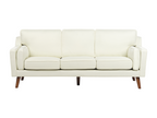 Bohometop Off-White Fabric 3-Seater Sofa 07125QWDB