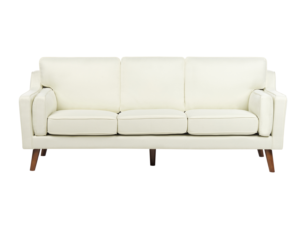 Bohometop Off-White Fabric 3-Seater Sofa 07125QWDB
