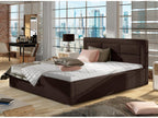 Nidchicshop Modern Upholstered Fabric Bed - Brown - 140x200cm - Version with Slatted Base 08881CQXL