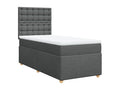 Calmetop bed base with mattress, dark grey, 90x200 cm, fabric, 93360UAVB