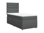 Calmetop bed base with mattress, dark grey, 90x200 cm, fabric, 93360UAVB