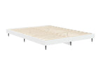 Bed frame without mattress, white, 135x190 cm, engineered wood, 76915VJSH