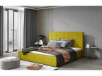Luxury upholstered bed in Nidchicshop fabric - Olive Yellow - 160x200 - Version with slatted base 48869BTMW