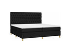 Nidchicshop bed base with mattress, black, 200x200 cm, fabric, 19300RLTP