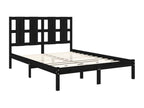 Black Bed Solid Pine Wood 140x190 7 26854OTJT