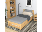 Wooden Trundle Bed N01 Natural Pine 120x180 74309IZCX