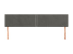 2-Piece Headboard Set, Dark Grey, 80x5x78/88 cm, Velvet, 06062EEDA