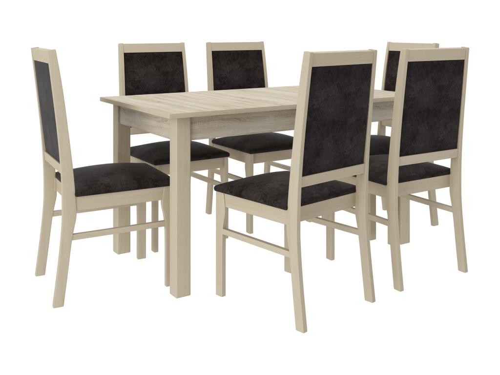 Calmetop light wood chair and Calmetop-Fabric 27110 49177ZDMA fabric