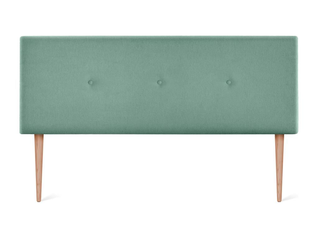 Nidchicshop Smooth Fabric Headboard with Buttons 135x105cm with Legs for 120/135cm Beds - Aqua Green 61195IBCA