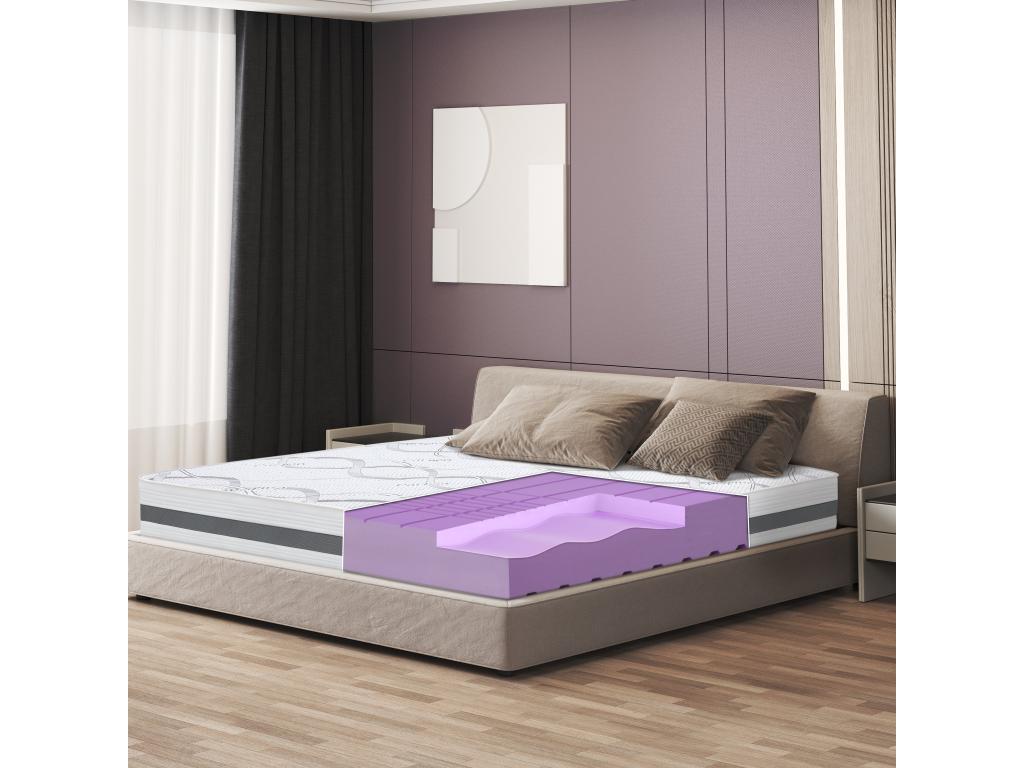 Single Mattress 105x220 with Memory Foam - Premium Quality - Height 25 cm - Made in Italy 07676AEKG