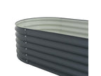 Raised garden bed 240x80x44 cm Galvanized steel Grey 10730QHPN