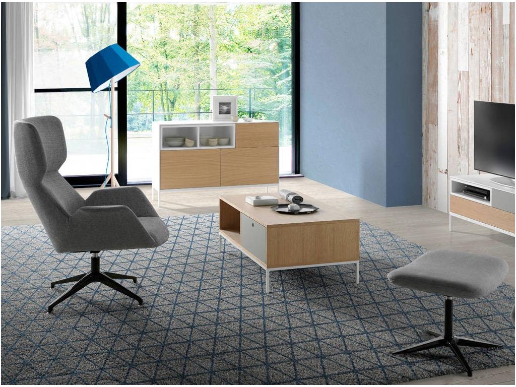 Nidchicshop Swivel Footrest in Fabric with Steel Legs - Nidchicshop Color 40 88893YQKJ