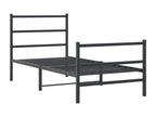 Metal bed frame with headboard/footboard, black, 90x200 cm, 72846LDSV