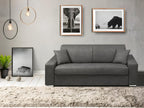 Calmetop 2-seater express convertible sofa in fabric - Grey - 120 cm sleeping area - 18 cm mattress 54268VJLJ
