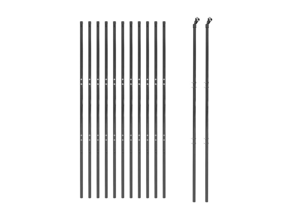 Anthracite wire mesh fence 2.2x25 m 28354RODS