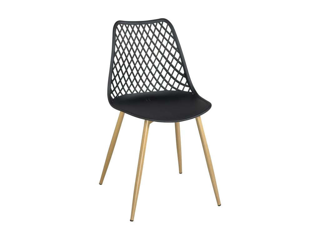 Set of 2 Modern Scandinavian Chairs with Metal Legs KIA Black 98609TLXI