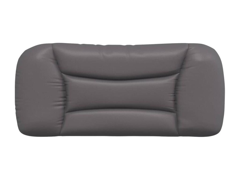 Grey faux leather headboard cushion 80 cm 08962RUEC