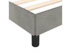Bed frame without mattress light gray 90x190 cm velvet 42086JSMA