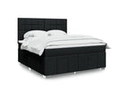 Calmetop bed base with mattress, black, 180x200 cm, fabric, 85518DXCJ