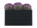 Planter 100x100x45 cm Galvanized Steel Anthracite 56816NGCB