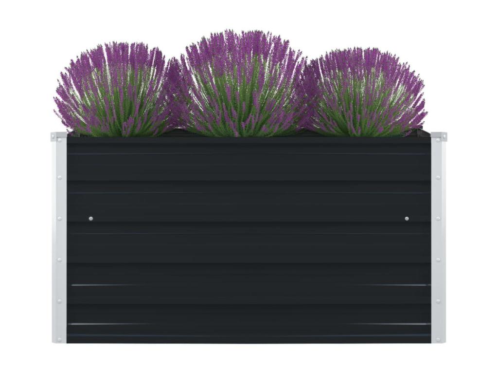 Planter 100x100x45 cm Galvanized Steel Anthracite 56816NGCB