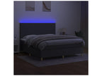 Nidchicshop bed base and mattress with LED lighting, Dark Grey, 180x200 cm, 81638DGIJ